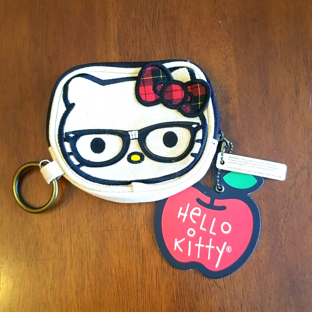Hello Kitty "I Love Nerds" Zipper Change Purse by: Sanrio  LOUNGEFLY